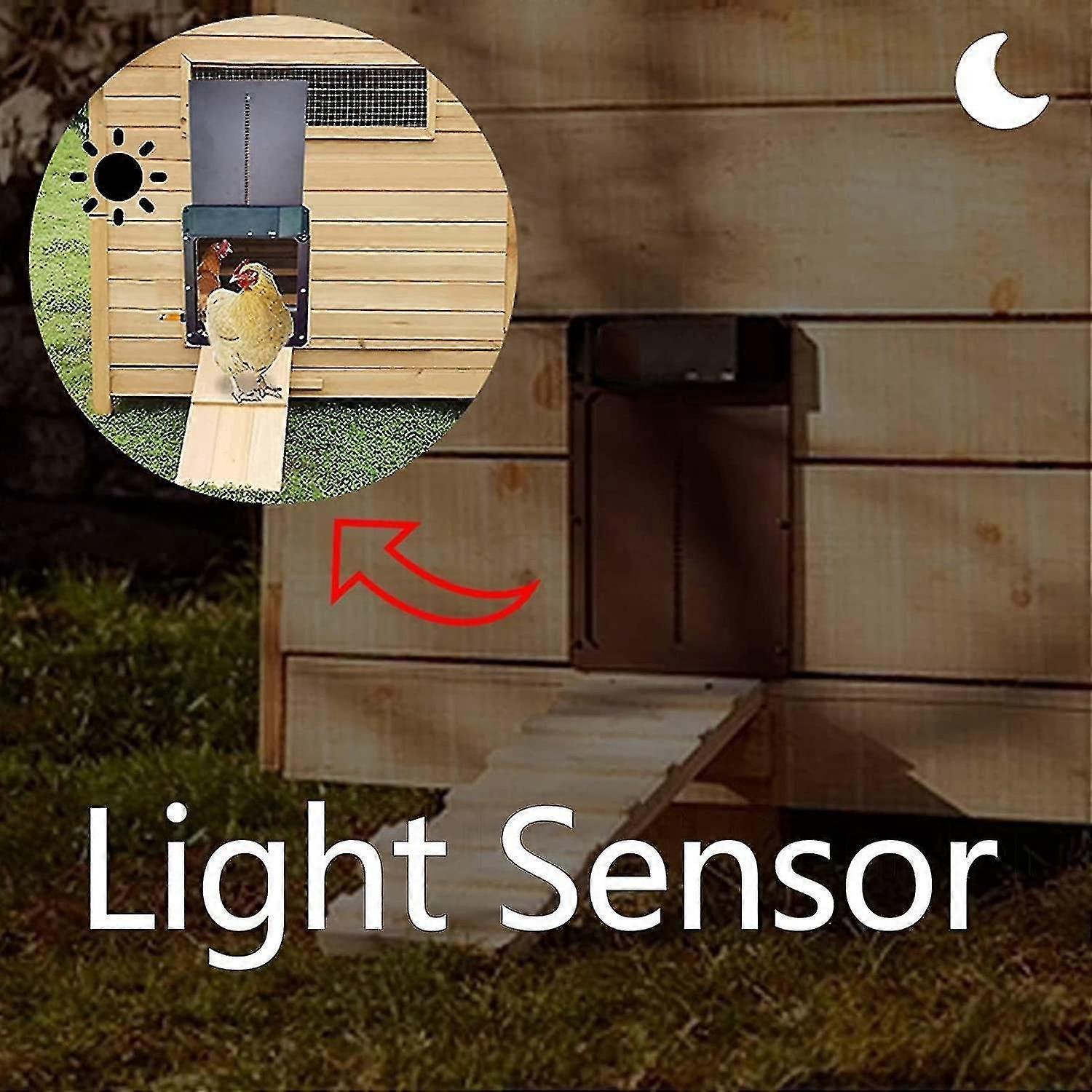 Multi-modes Automatique Poulailler Porte De Porte à Détection de Lumière Pour Animaux de Compagnie
