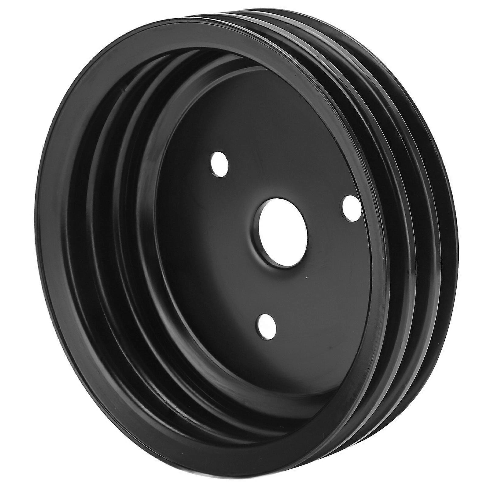 Small Block Chevy 305/350 Black Saginaw Power Steering Pump Kit – With Bracket & Pulley – V-Belt