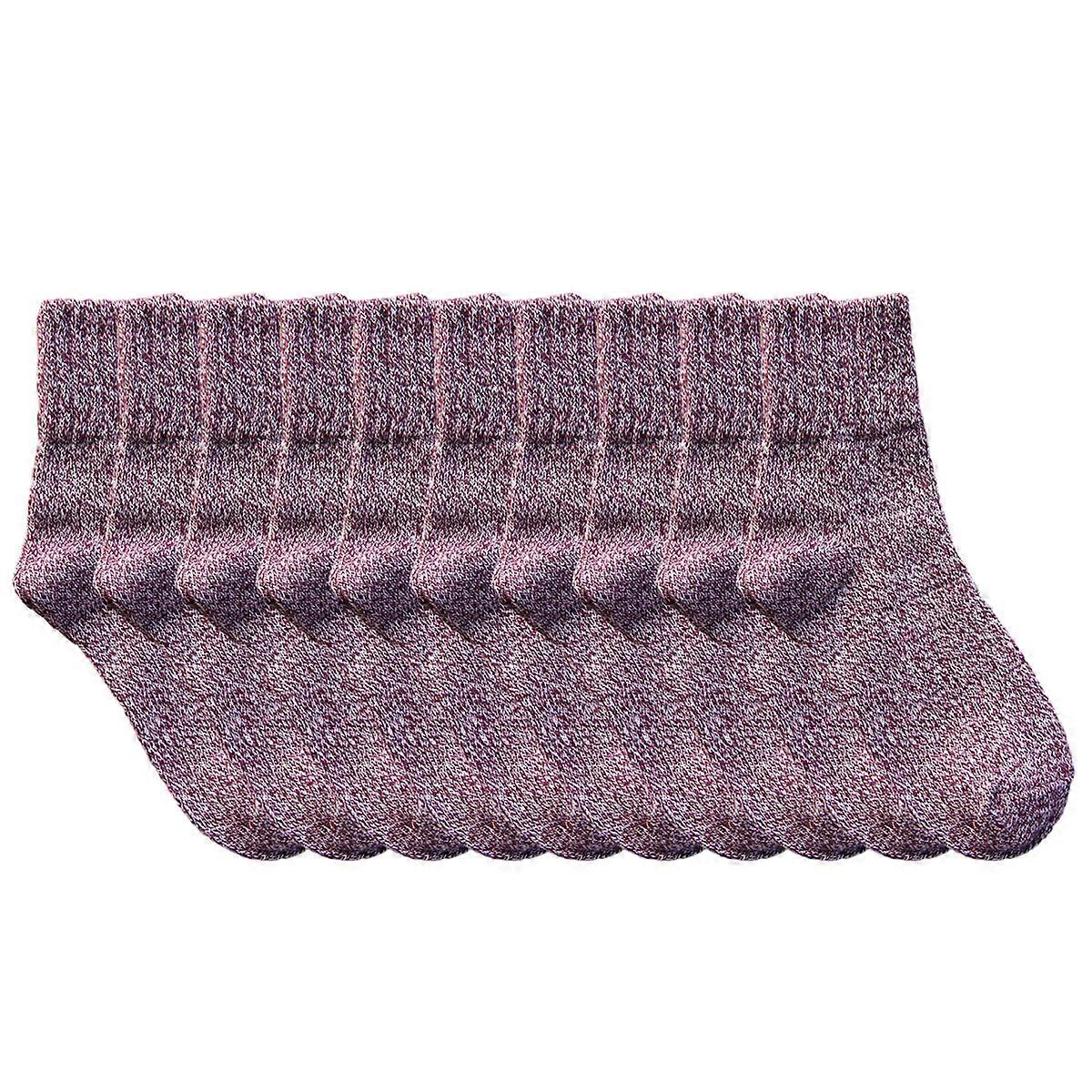 Autumn and winter thick warm wool socks solid color mixed thread women's socks