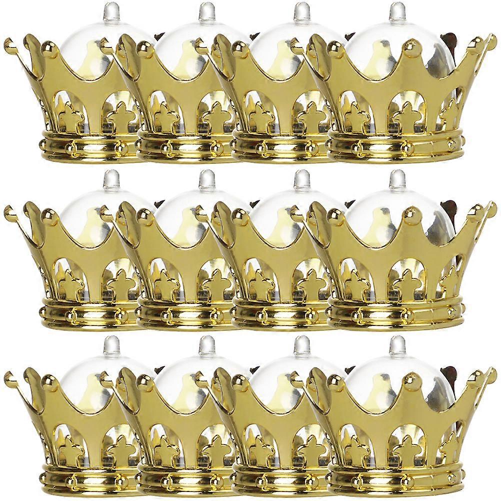 12pcs Crown Candy Boxes Fillable Candy Containers with Dome Wedding Favors