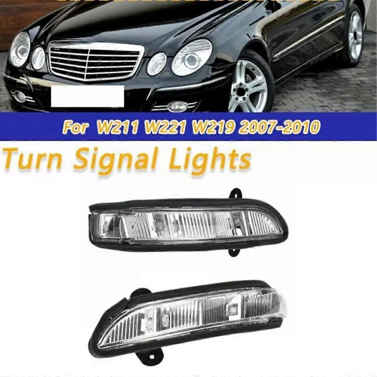 1 Pair Rearview Mirror Turn Side Lights Mirror Turn Signal Light for W211 W221 A2198200521 A2198200621