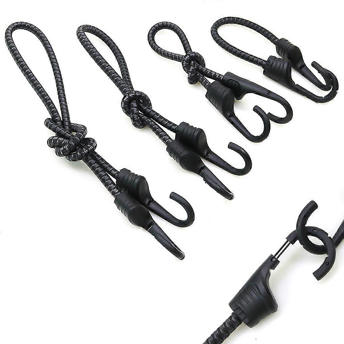 18" (45CM) Heavy Duty Tie Down Straps with Hooks - Pack of 10 - Choice of Sizes - Elastic Multi-Purpose Rubber Tie Down Straps for Luggage, Roof Racks