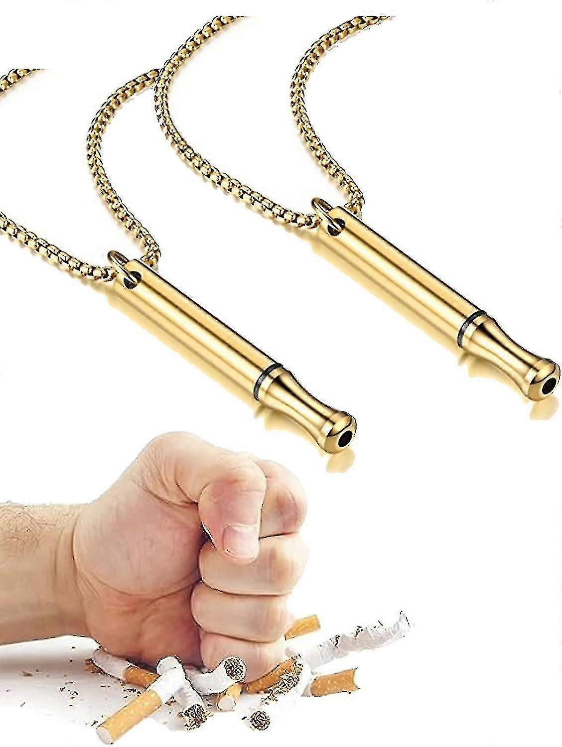 whistle cigarette Stop Smoking Necklace, Anxiety Whistle Necklace, Breathing Necklace Stop  Smoking, Stress Relief Mindful Necklace, Meditation Necklace