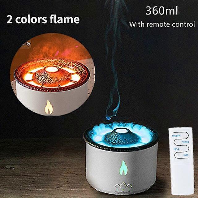 360ml Volcanic Flame Aroma Diffuser Essential Oil USB Portable Air Humidifier