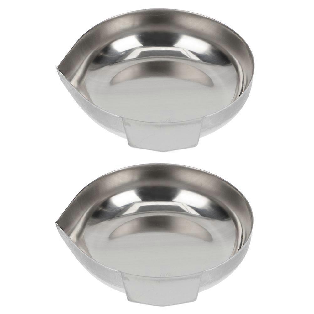 2 pz Bilancia Elettronica Vassoi Gemme In Acciaio Inox Peso Vassoi per Piccola Scala (Argento)