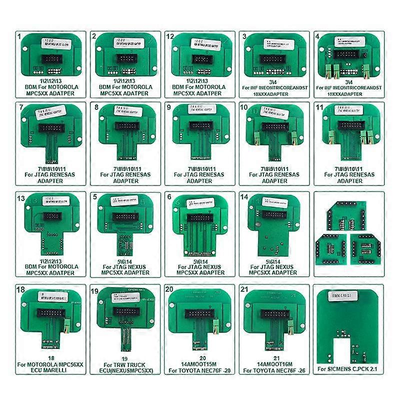 22pcs BDM Programming Adapter Full Set for KTAG KESS FGTECH BDM100 Probe Adapters