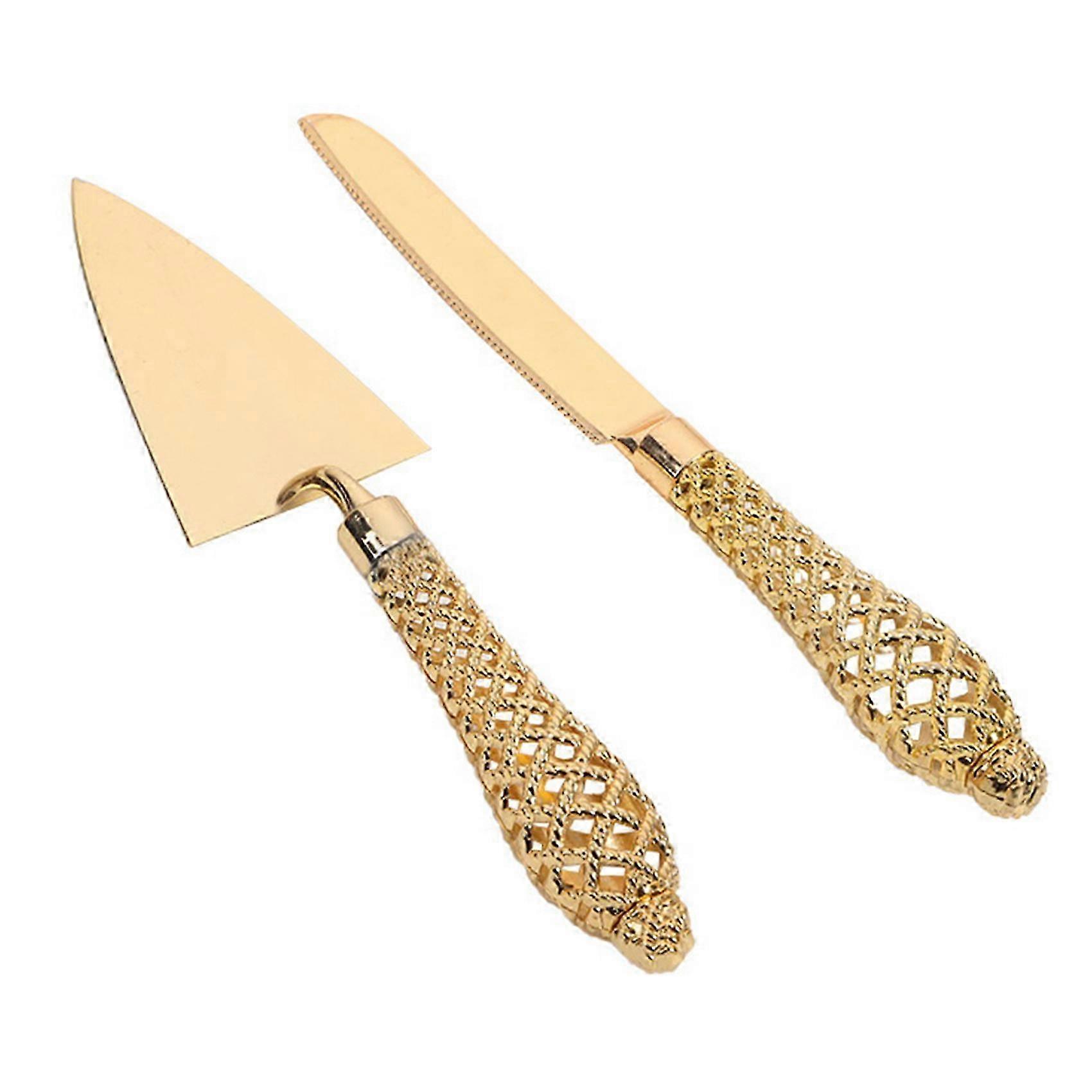 2Pcs Western Baking Tool Hollow Handle Triangular Pizza Shovel Cake Dessert Cutter Cake Pie Serving