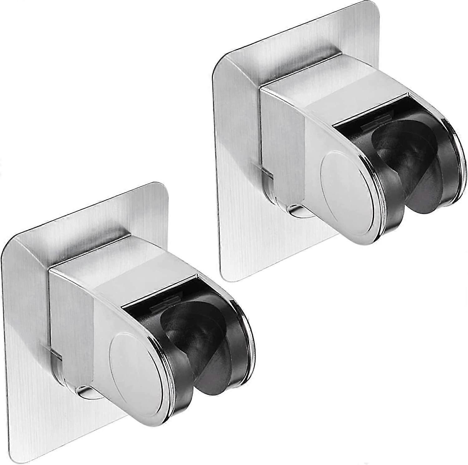 2 Pieces Hand Shower Bracket No Drilling Shower Head Bracket Adjustable Shower