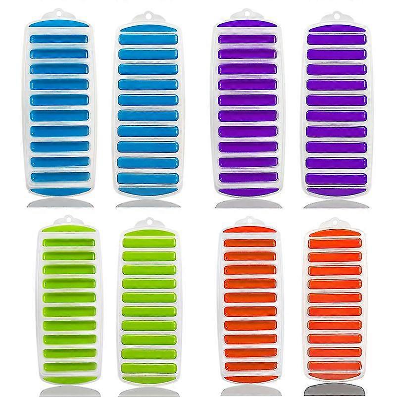 4-pack Silicone Ice Cube Tray Sticks, Easy To Roll Out And Eject Material