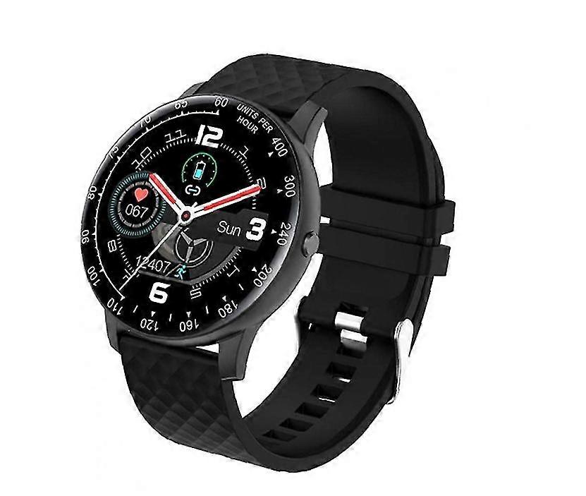 Chronus Smart Watch H30 med pulsblodtrykksmåler for menn og kvinnersvart