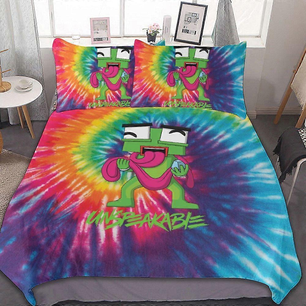 d199 Conjunto de capa de edredão de cama para crianças, conjunto de capa de edredom indescritível com 1 capa de edredom e 2 fronhas Conjunto de cama 3PCS fv199