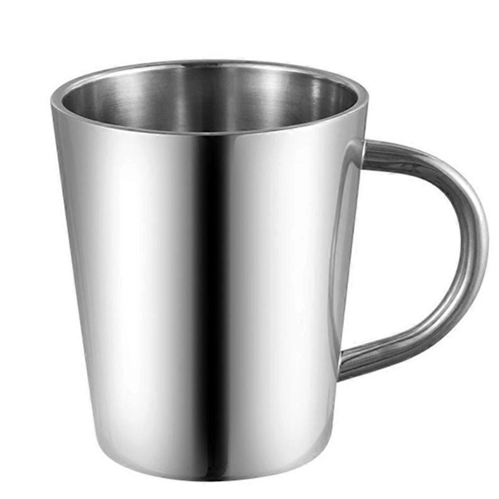 300ML Double Layer Mug with Handle Smoothing Edge Safe Coffee Cup for Home