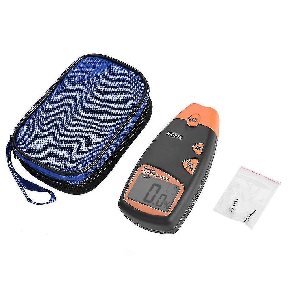 Md912 digital lcd 2/4 pin wood moisture meter detector timber hygrometer humidity tester