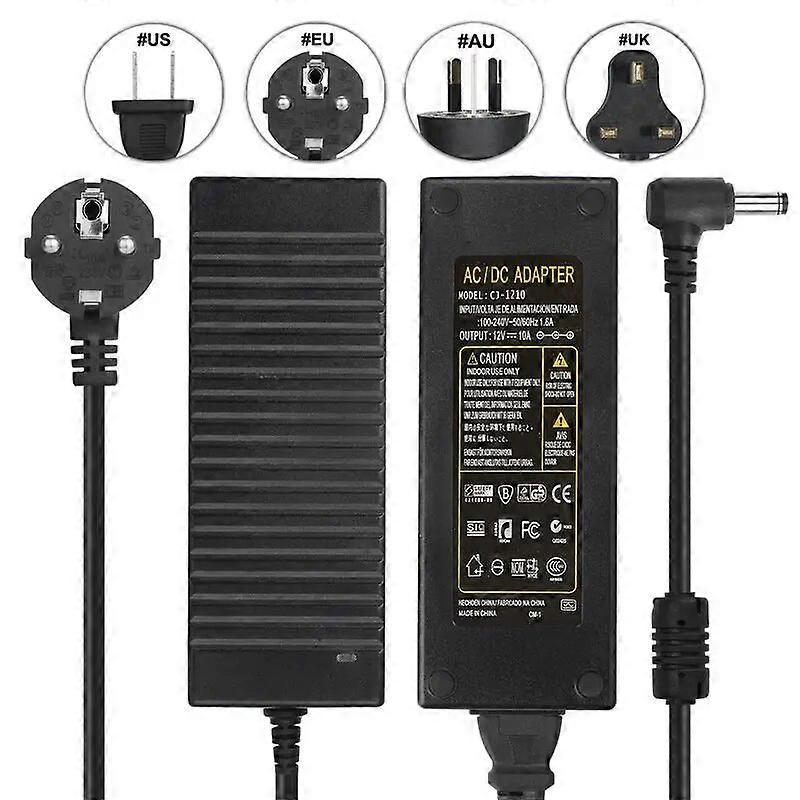 10 stk DC 12V 10A LC Strømadapterforsyning For CCTV 5050 Magic WS2811 LED Strip AC 220V Til 12V Transformator For RGB-kontroller