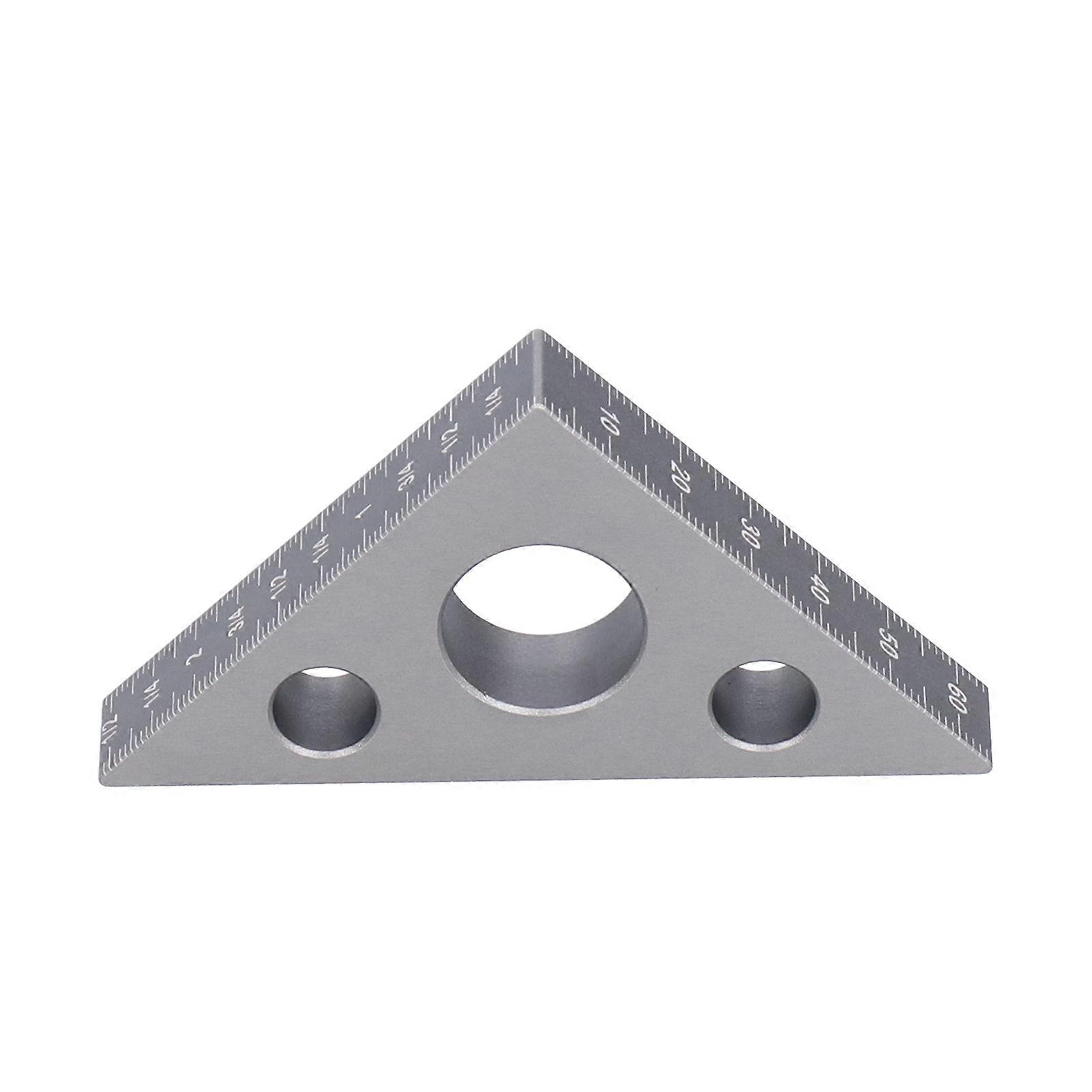 Thickened Alloy Woodworking Aluminum Triangular Ruler - Height and Angle Measuring Tool