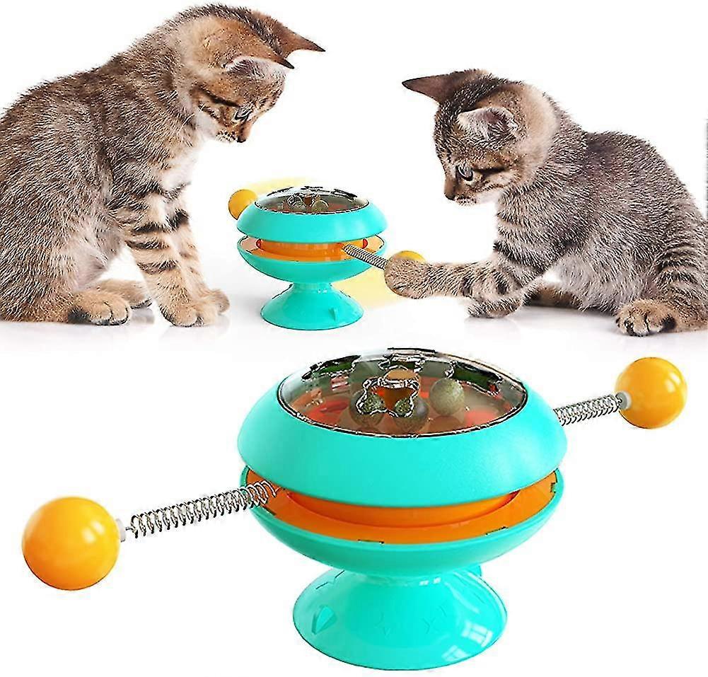 Rotating Windmill Cat Toy. Turntable Teasing Scratch Funny Interactive Training