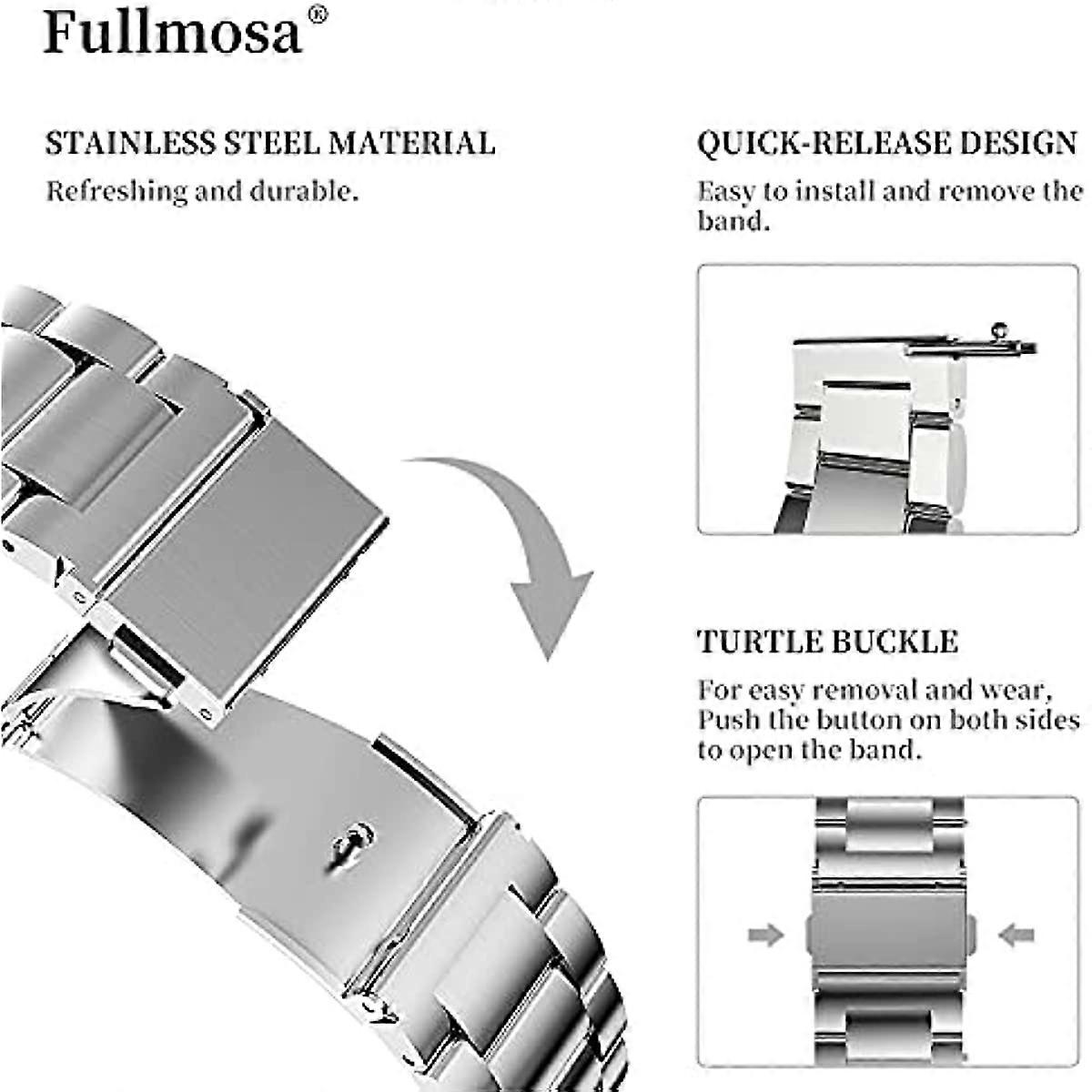fullmosa edelstahlarmband