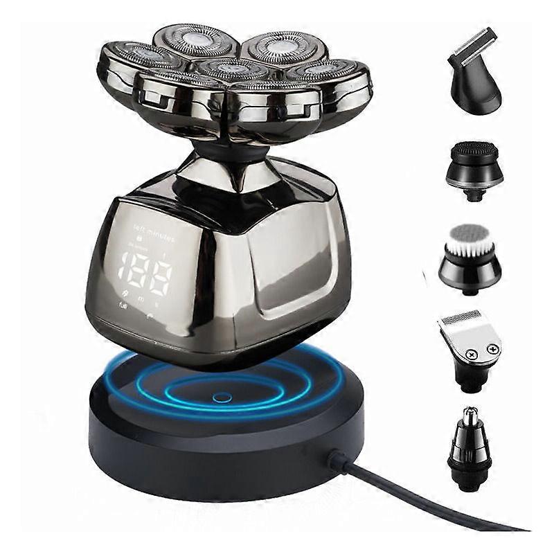 Electric Shavers for Men, 6 in 1 7D Rotary Head Shavers Beard Trimmer Cordless Rechargeable Shaver Shaving