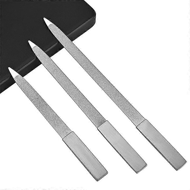 3  Pack Diamond Nail File Stainless Steel