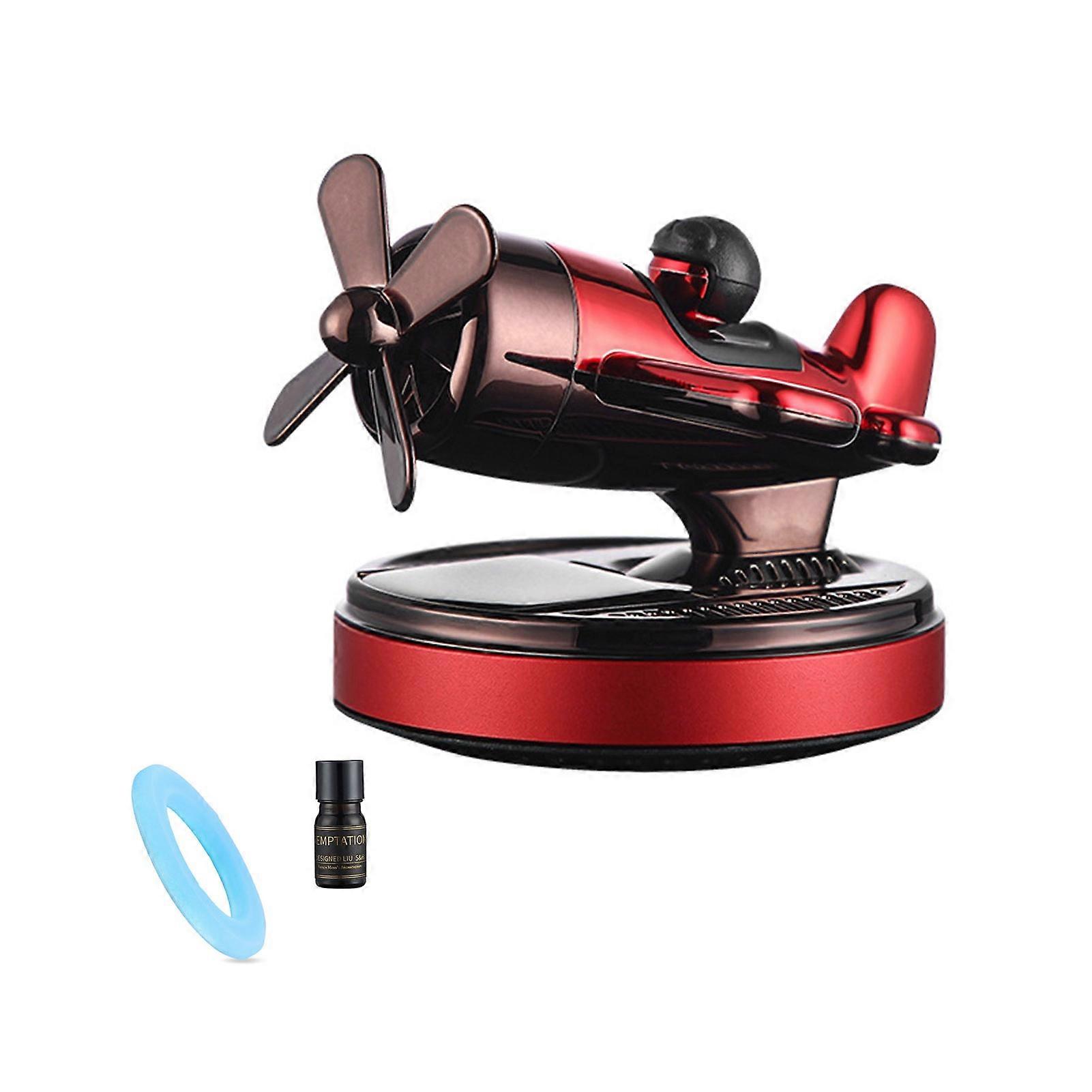 Car Air Freshener with Essential Oil Lasting Fragrance Solar Powered Rotary Design Plant Extract Helicopter Shape Aromatherapy Decoration Car Accessor