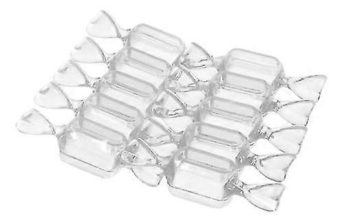 شفافة البلاستيك حلوى مربع هدية عيد ميلاد (10pcs)