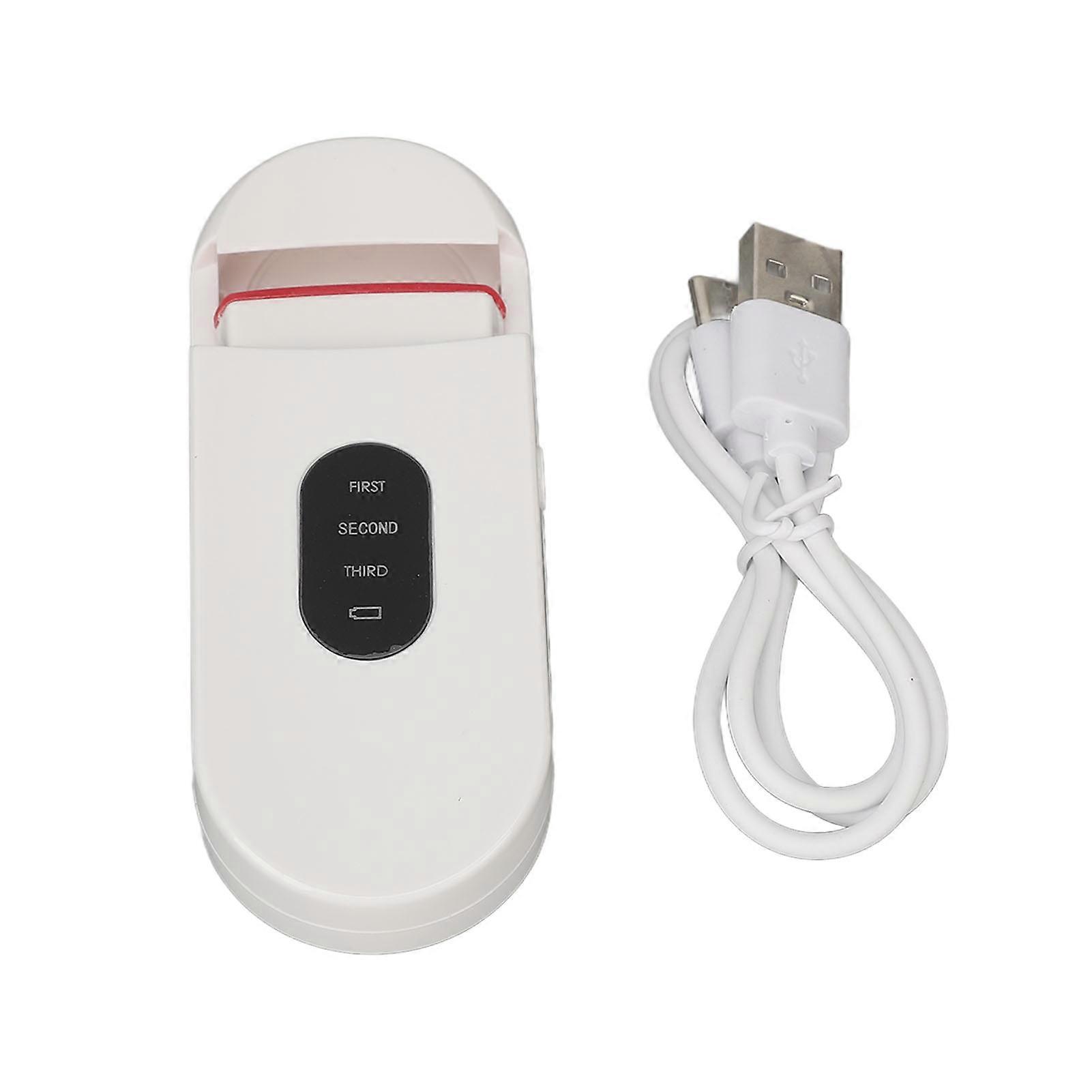 Electric Eyelash Curler Long Lasting 3 Level Temperature Control Rechargeable Handheld Eyelash Heated Curler for Home Makeup