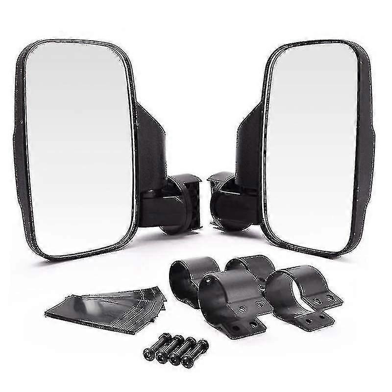 Utv Convex Side View Mirror Set With Shock-proof Rubber Pad