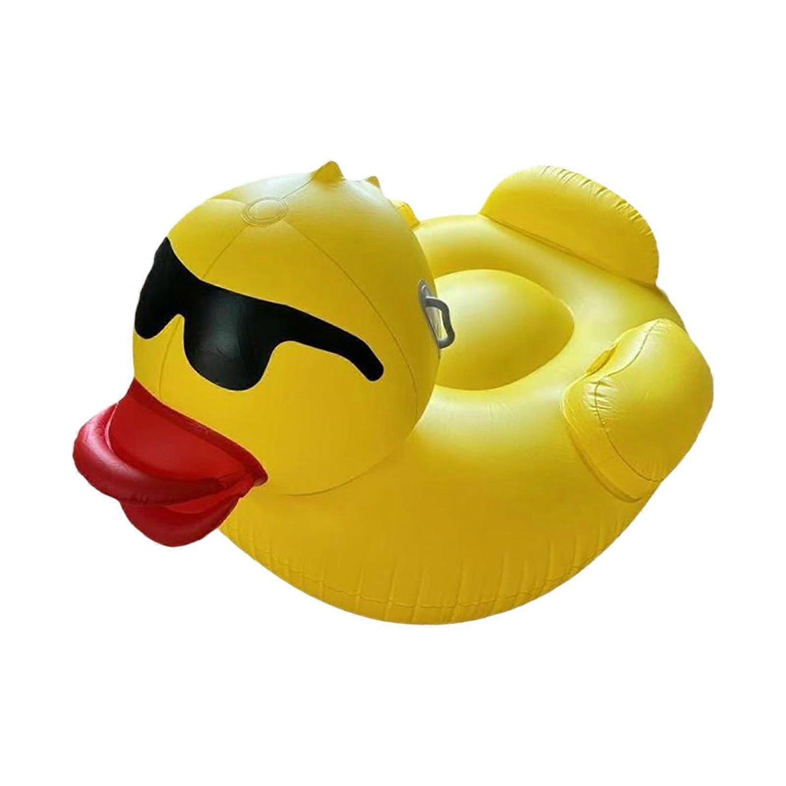 Inflatable Duck Pool Float with Handles Lounge Raft for Adults Swimming Pool