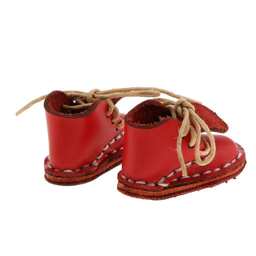 2x Botas de Tornozelo Vermelhas de Moda para Bonecas de 12 polegadas Acessório de Roupas
