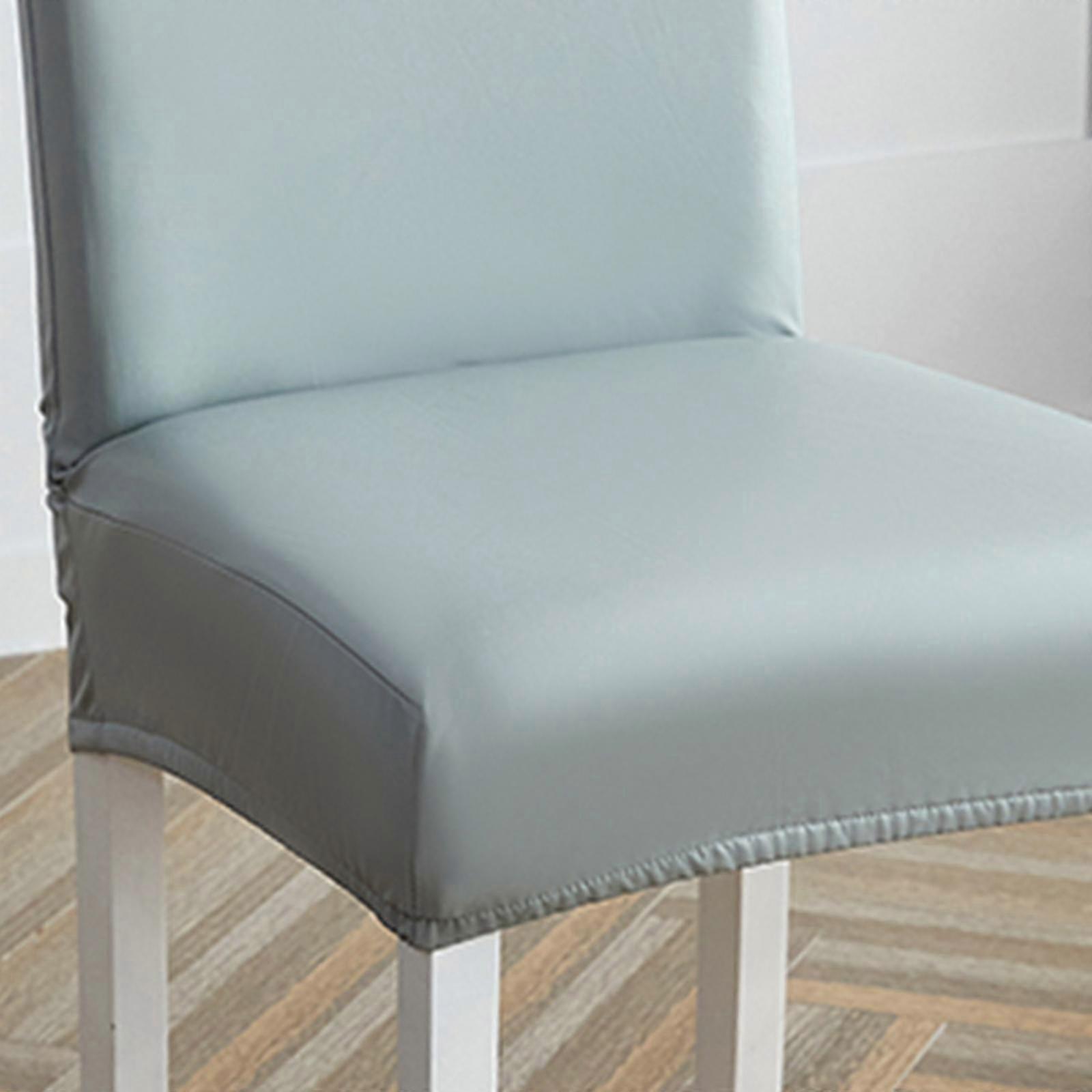 2 Pieces Removable Chair Cover Decoration Protector Stretch PU Leather