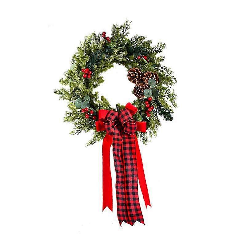 Weihnachtskranz mit Lichtern Requisite Künstlicher Weihnachtskranz für Küchenurlaub