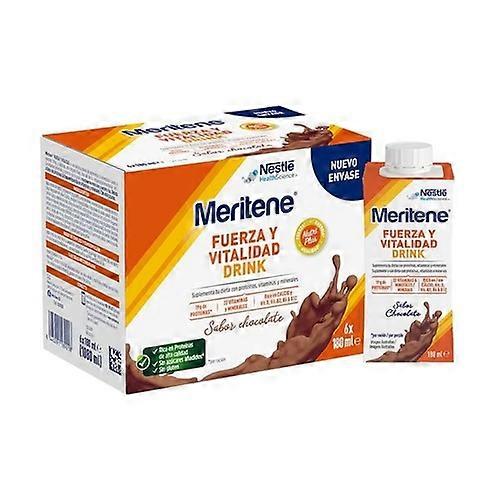 Meritene strength and vitality Drink chocolate 6 units of 180ml (Chocolate)