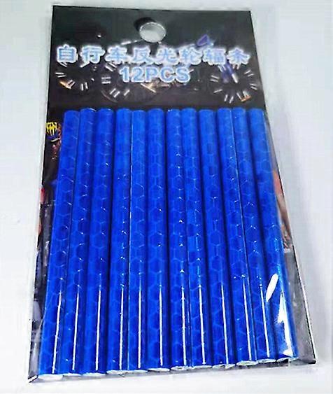 12PCS/Bag Bicycle Wheel Spokes Reflective Sticker Tube Strip Warning Light DIY 7.5cm MTB Cycling Reflector Reflective Safety Kit