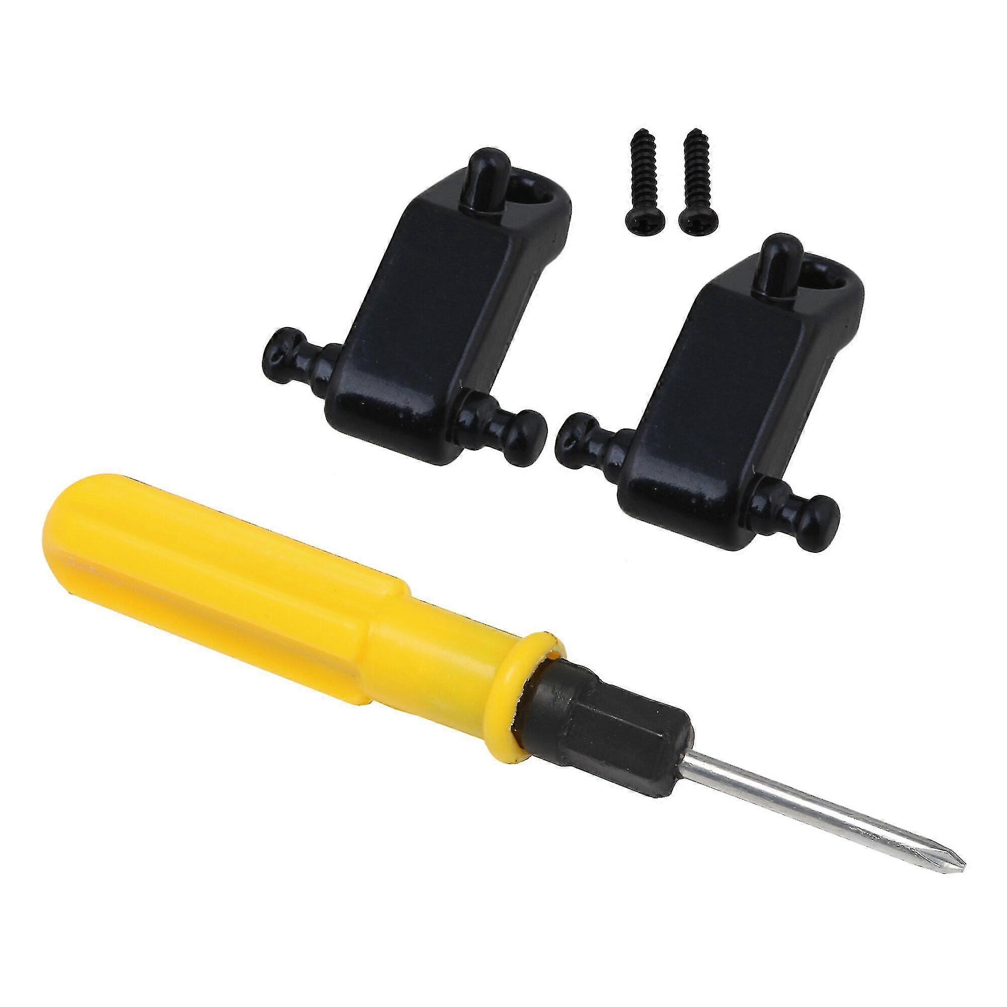 2 Pcs Electric Guitar String Tree Roller Guides 0.43Inchx0.2Inchx0.12Inch Black