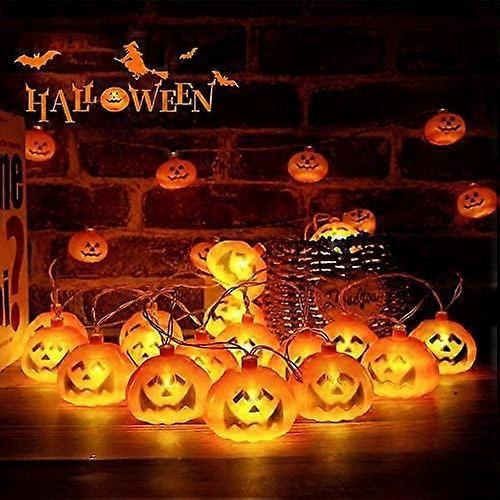 Halloween Pumpkin String Lights,3m 20LEDs Waterproof USB powered String Lights for Halloween,Festival,Theme Party Decoration(1set, orange)