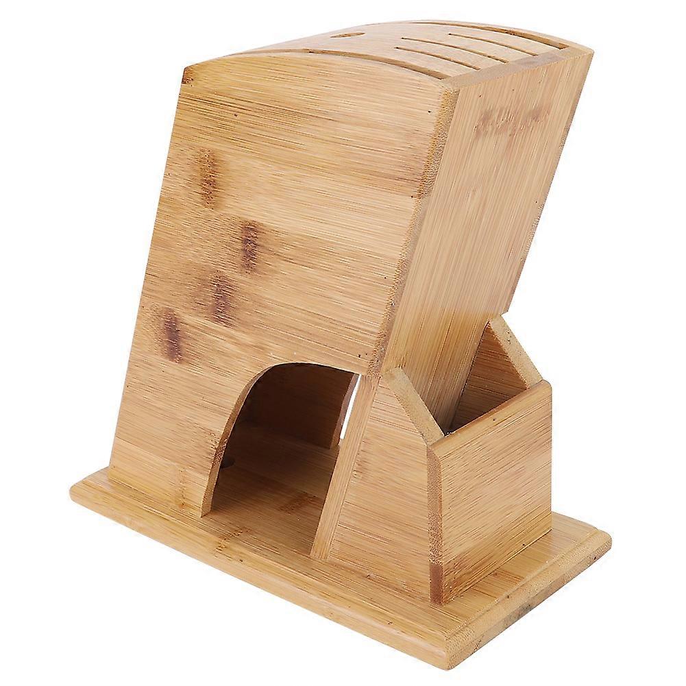 Multifunctional Bamboo Knife Holder Kitchen Utensil Storage Rack Shelf Stand