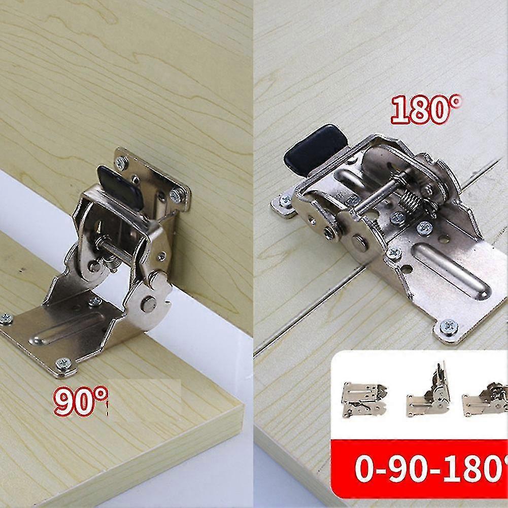 2Pcs 0-90-180 Degree Self-Locking Folding Hinge Table Legs Folding