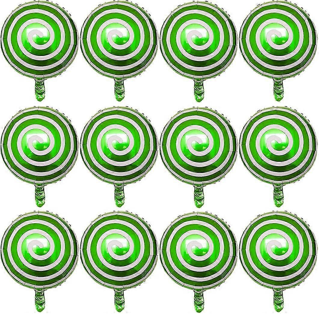 12 Pcs 18 Inch Sweet Candy Balloongreen