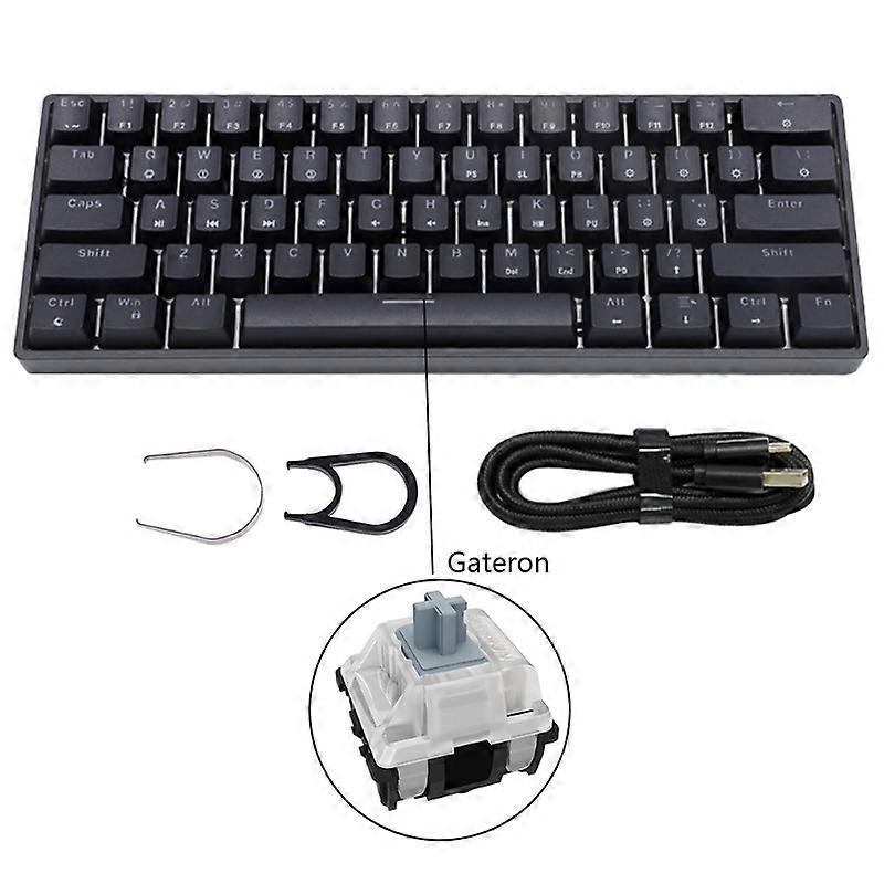 SK61 Mechanical Gaming Wired Keyboard Foldable Bracket for Windows Gaming PC
