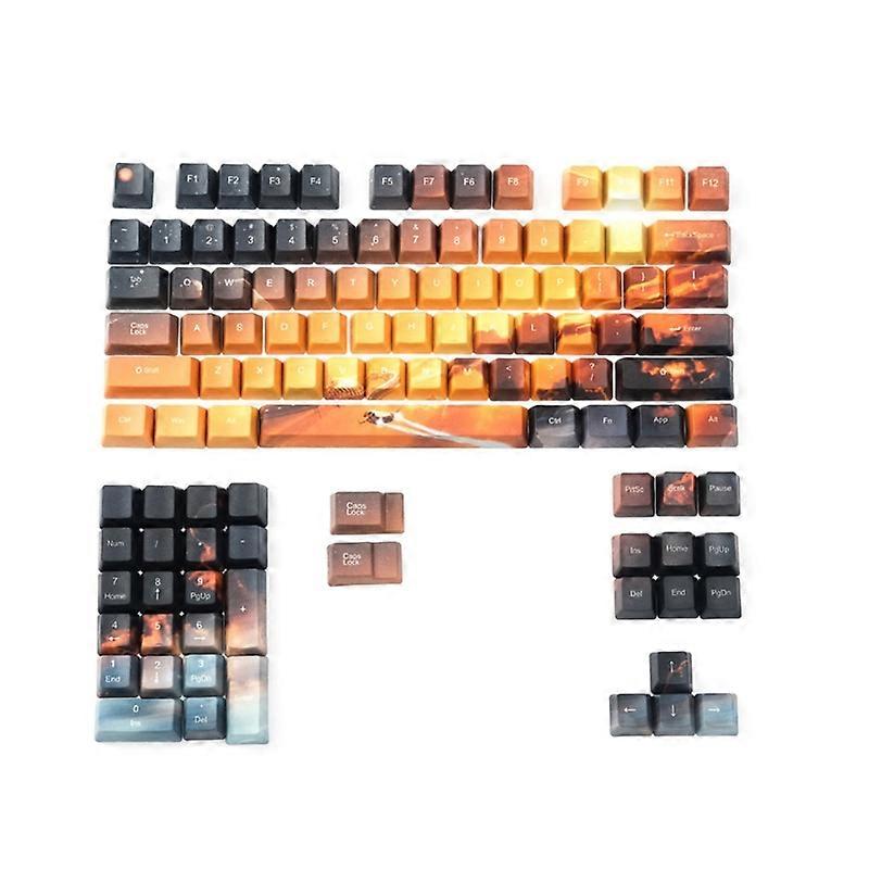 PBT 104Keys OEM Profile Five-Sided Sublimation Process for Saturn Theme Keycap