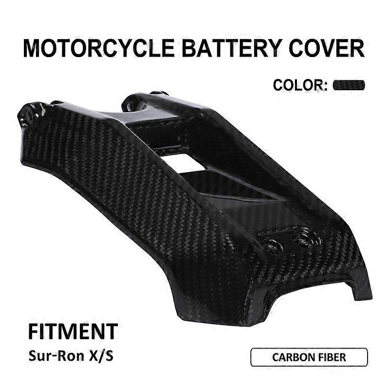 Compatible Funparts Is Sur-Ronx/S Electric Off-Road Motorcycle Real Carbon Fiber Battery Compartment Cover