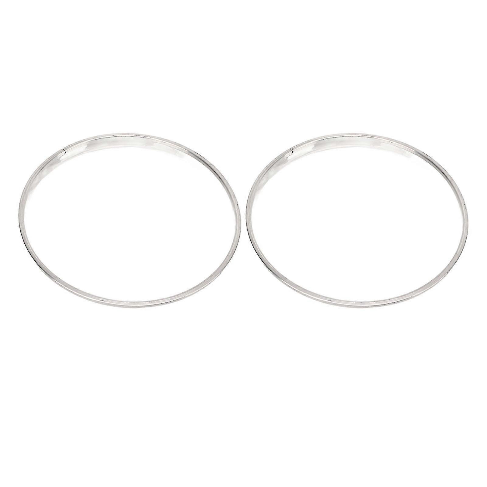 2024 2Pcs Drumhead 8in Drum Head 2 Layer Polyester Film Instrument Accessory for Replacement Transparent