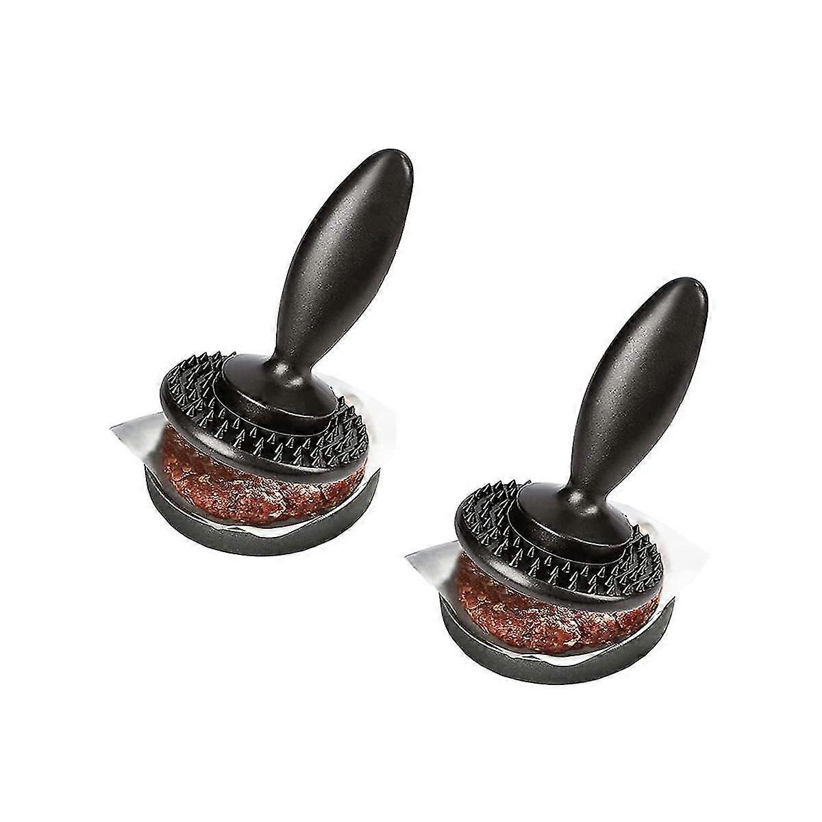 2pcs Reversible Meat Tenderizer And Pounder, 3-in-1 Dual Sided Meat Tenderizer, Hamburger Press Patty Maker