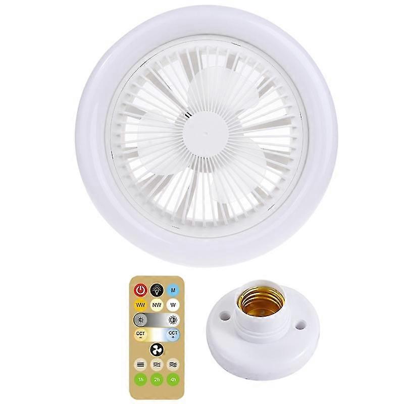 Intelligent Ceiling Fan With Remote Control & E27 Lamp Holder Base For Office