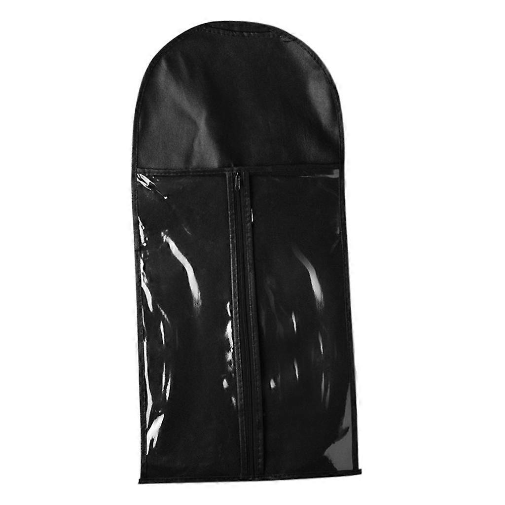 Dustproof Hair Extensions Wig Stand Storage Bag Holder Case Protector Black