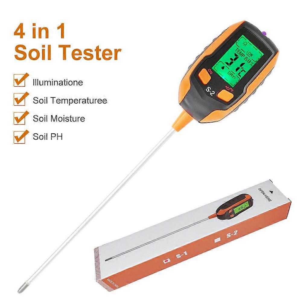 4/5 in 1 Soil Meter Tester Soil PH/Moisture/Temperature/ Illumination/Environmental Humidity Sensor Monitor for Garden Plants-4 in 1