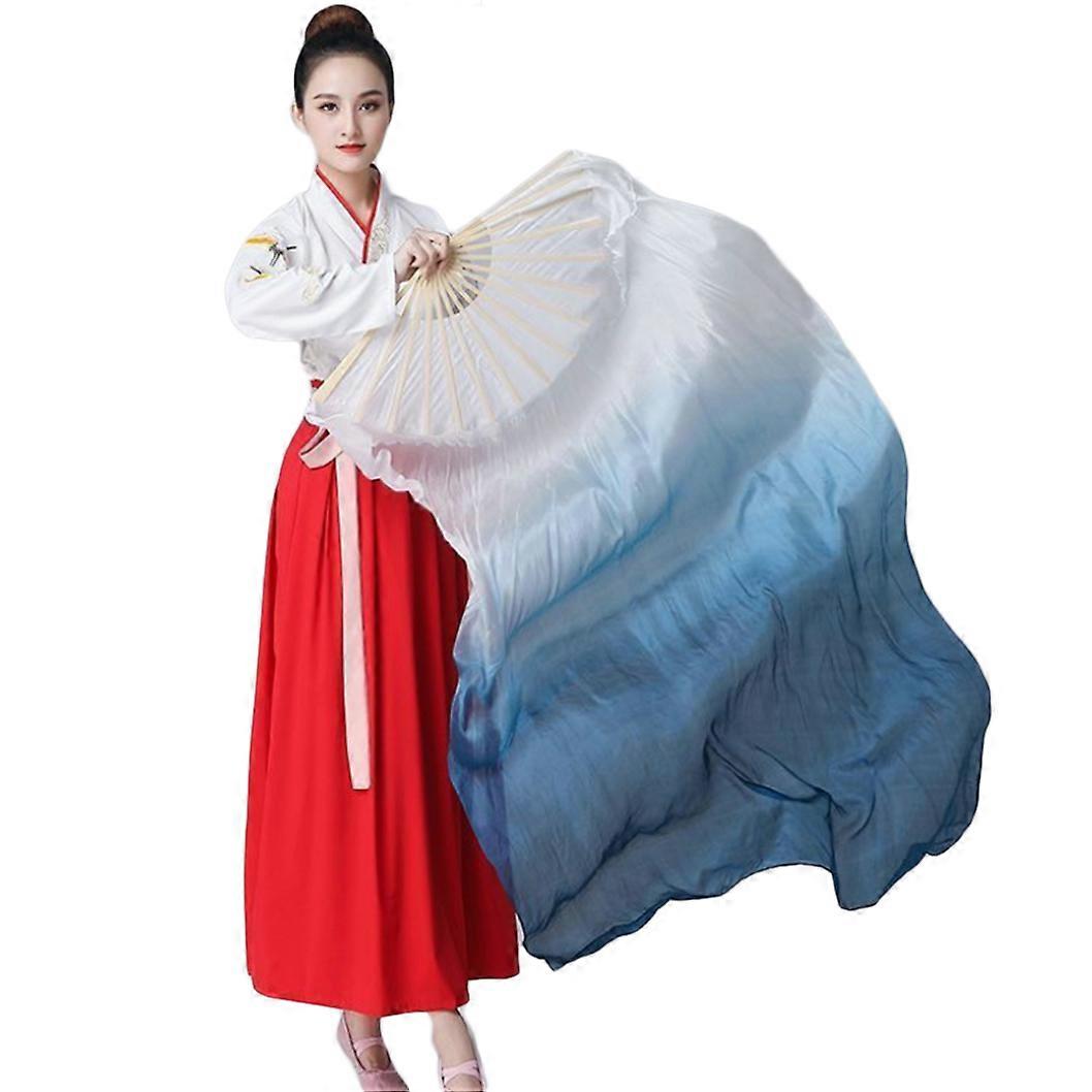 Faux Silk Dance Fan Gradient Colour Performance Fan Carnival Belly Dance Indian Dance Performance Props