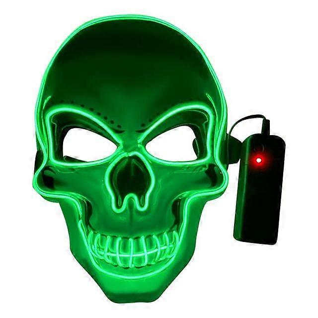 20 Colors Halloween LED Mask DJ Party Light Up Masks Glow In Dark Scary Masquerade Masks Festival Skull Mascara Light Masks