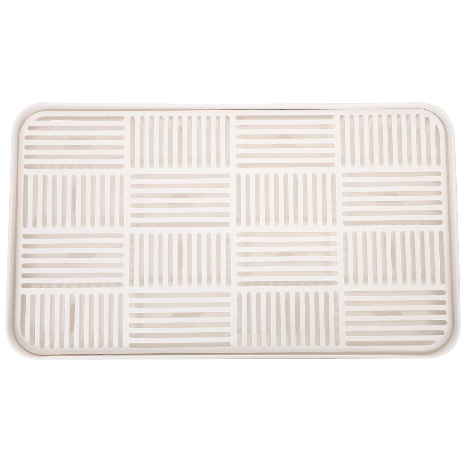 Multi-function Draining Tray Non-skid Tea Set Drain Plate Double-layer Fruit Holder Tray for Home