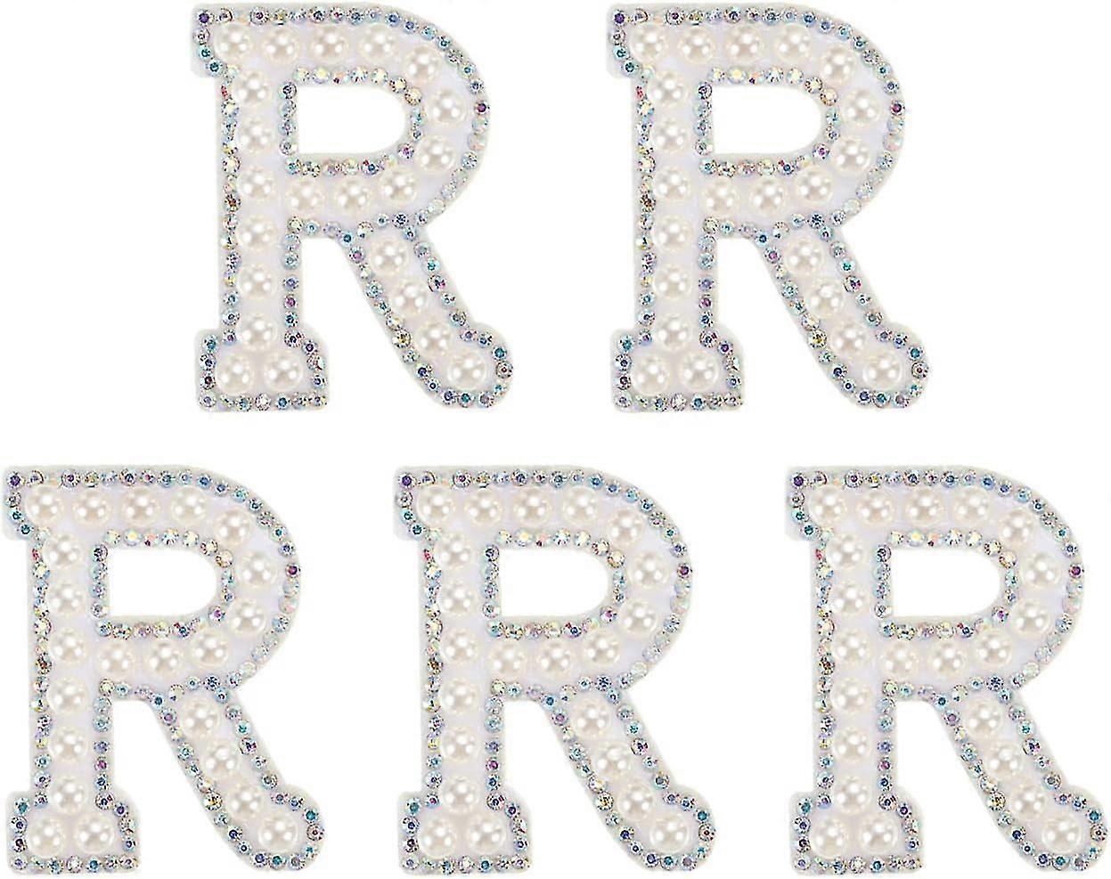 Winrase A-Z Letter Iron-On Patches - Rhinestone & Pearl Alphabet For Clothing, Hats, Bags (Full Set) - View #10
